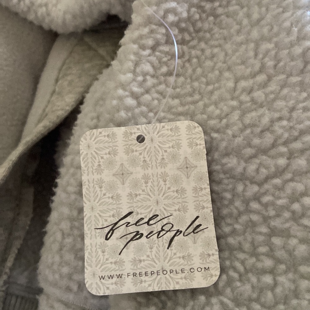 NWT Free People Shasta Cardigan- Morning Fog - Picture 5 of 7